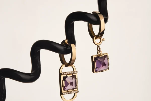 аметистові сережки