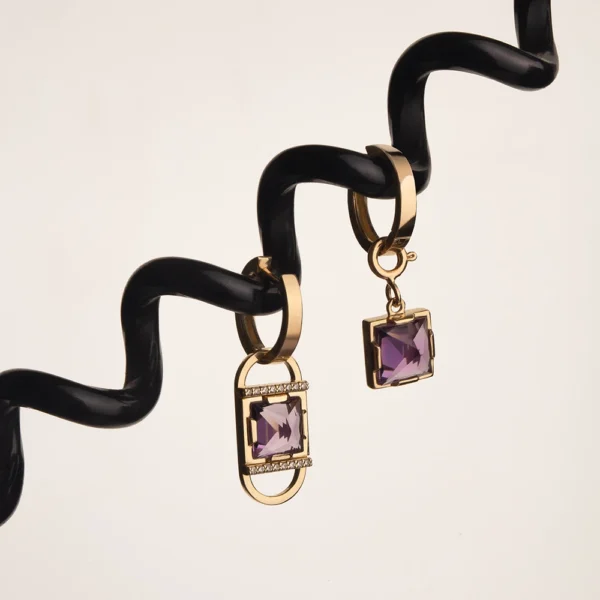 аметистові сережки
