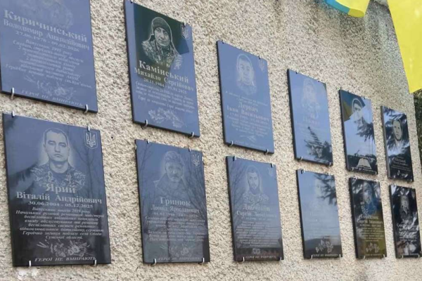 меморіальні дошки загиблим захисникам у ліцеї