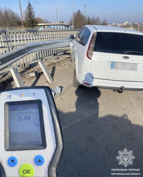 автомобіль після ДТП на Об’їзній у Тернополі