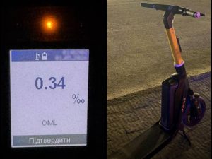 електросамокат на дорозі